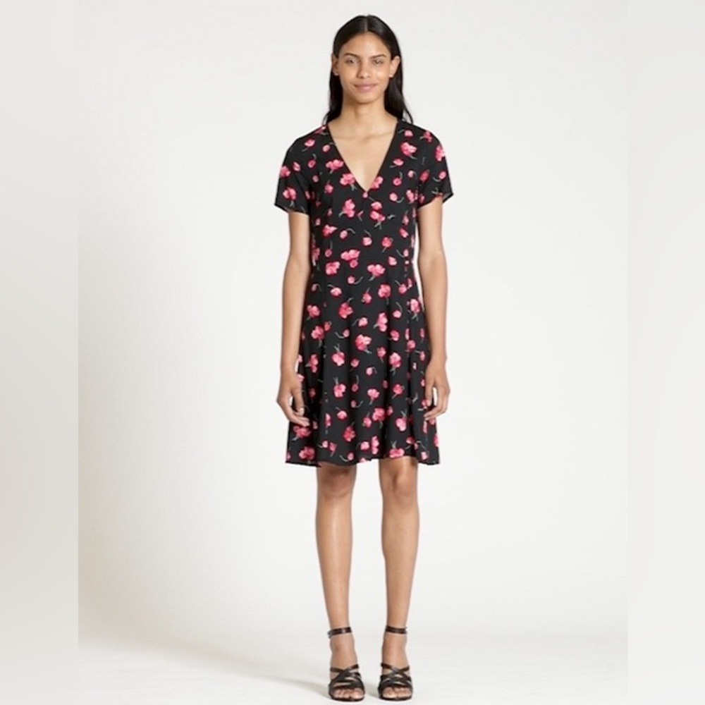 GAP | Short Sleeve Floral Print Fit & Flare Dress Sz US 8